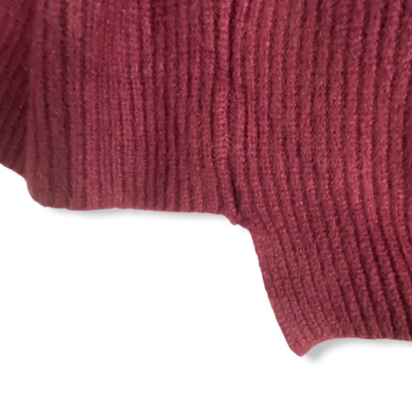 Burgundy Sweater, Ribbed Knit Turtleneck, Rich Deep Red, Devotion by Cyrus, NWT - Picture 11 of 15